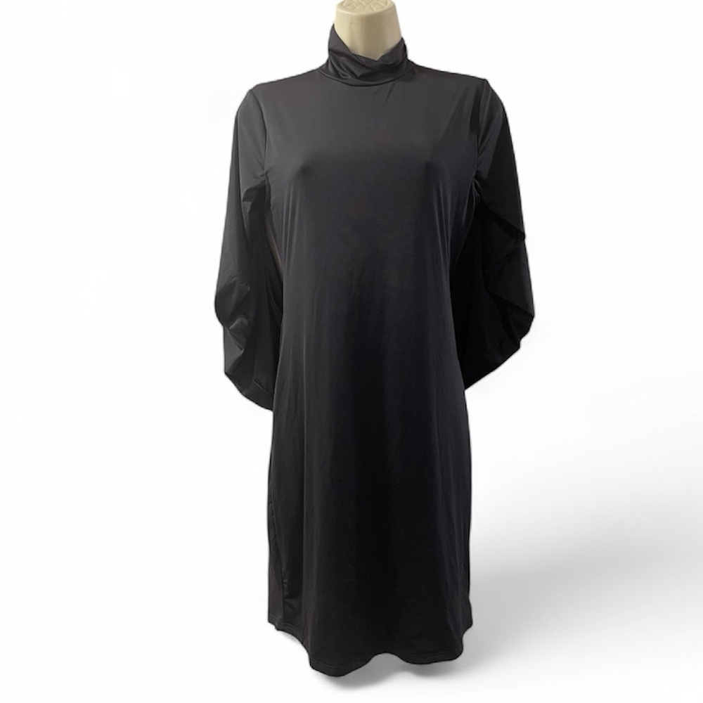 Love Culture Black Drape Cape Dress Size Large
